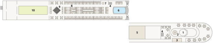 Ship Interior & Deck Plans on A-ROSA FLORA